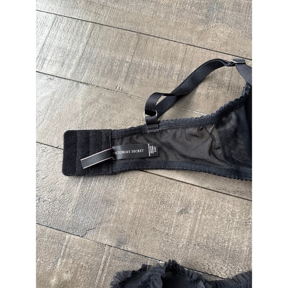 Victoria's Secret Sexy Little Things mesh black crystal lingerie - Picture 6 of 12